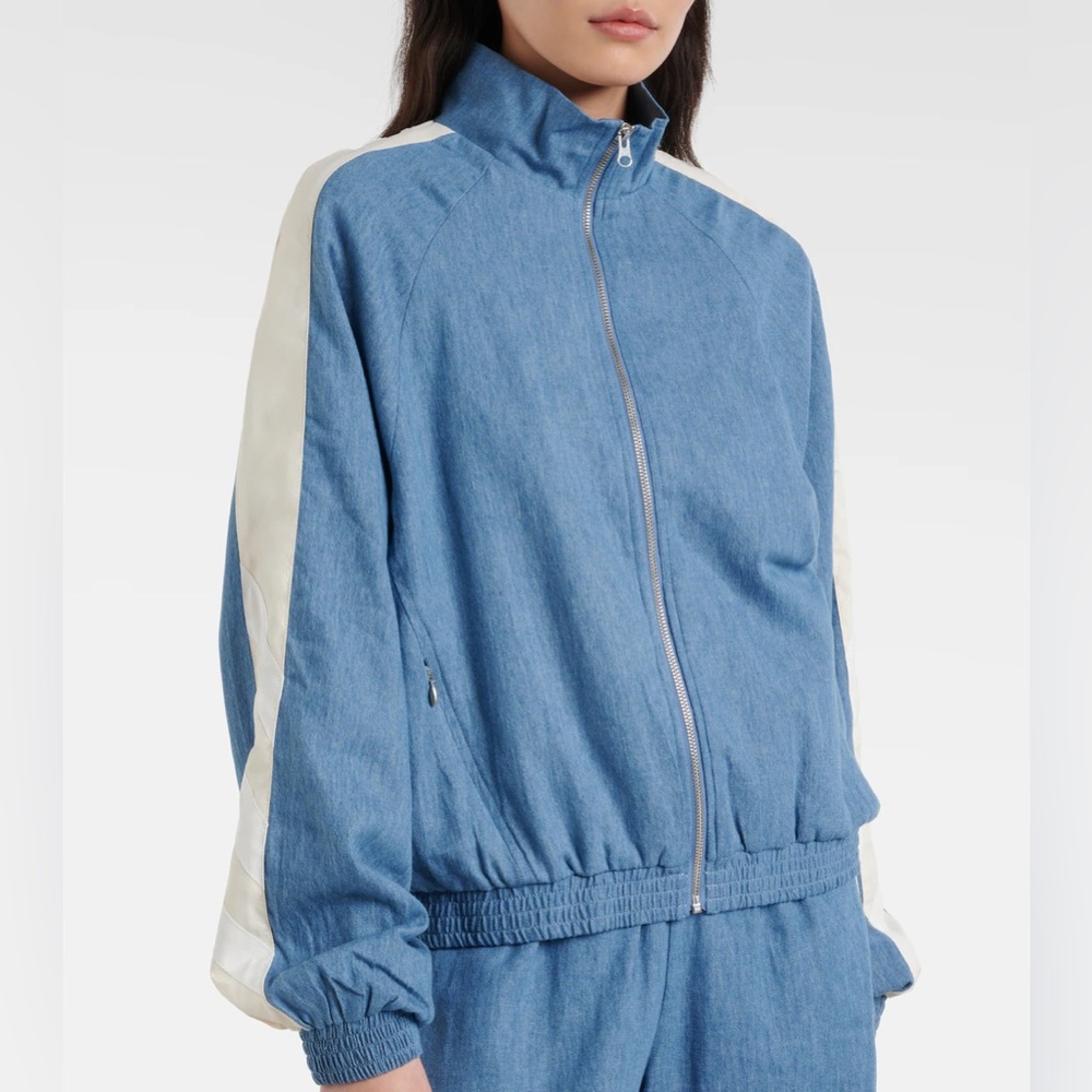 The Upside Oracle Elias Hemp and Cotton Chambray Track Jacket